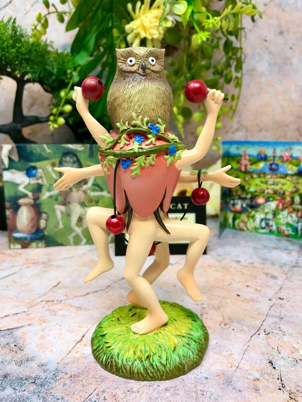 Dancer with Owl Sculpture Hieronymus Bosch Art Statue Figurine Reproduction Gift