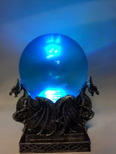 Charger l&#39;image dans la galerie, Dragon Orb Guardians with LED Light Fantasy Sculpture Mythical Ornament Dragons-OsirisTradingUK
