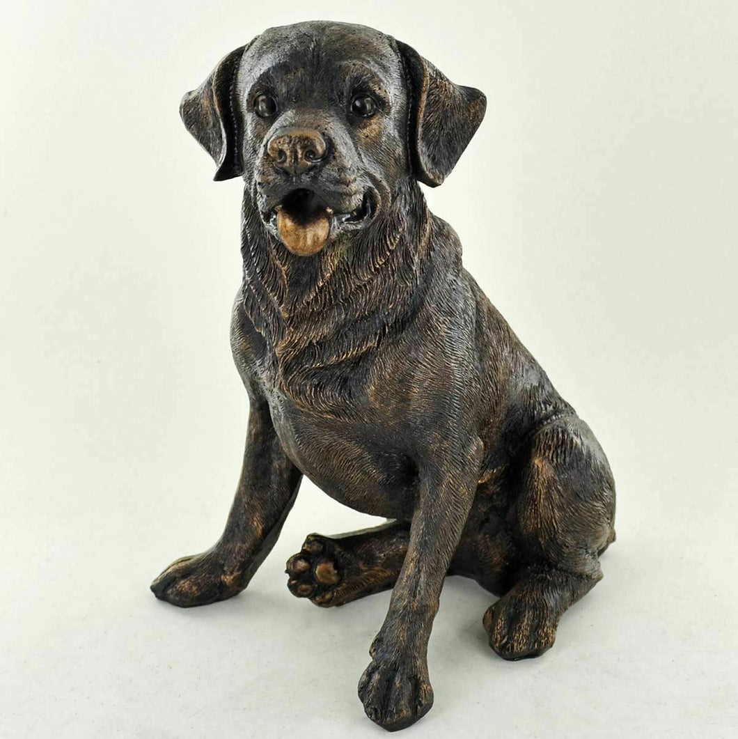 Standing Labrador Bronze Effect Sculpture Dog Statue Ornament Figurine Gift