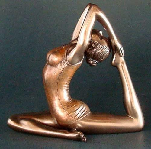 Bronze Effect Sculpture Yoga Sculpture Eka Pada Rajakapotasana Statue