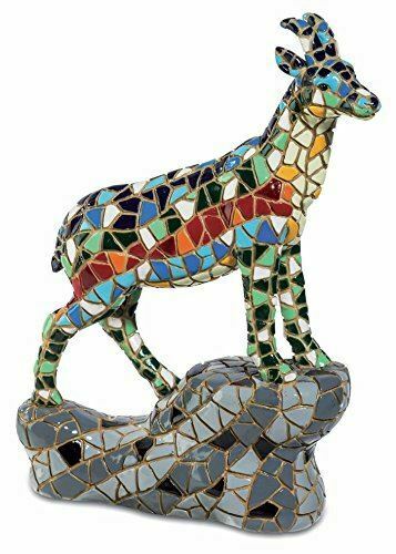 Mosaic Effect Mountain Goat Figurine Statue Sculpture Ornament Goats Lovers Gift