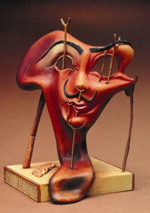 ART SCULPTURE SALVADOR DALI SOFT SELF PORTRAIT IN FRIED BACON UNIQUE GIFT