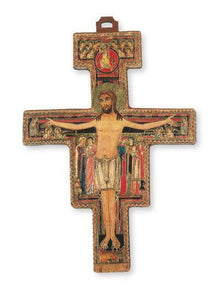 St Francis Franciscan Wooden Cross Religious Gift Wall Hanging Crucifix Chapel-OsirisTradingUK