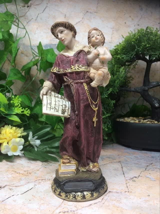 St Anthony and Baby Jesus Statue Religious Ornament Sculpture Catholic Figurine-OsirisTradingUK