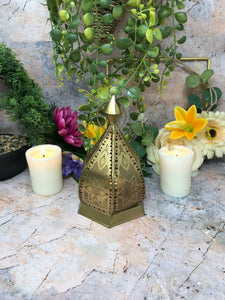 Moroccan Style Metal Lantern LED Tea Light Candle Holders Gifts-OsirisTradingUK