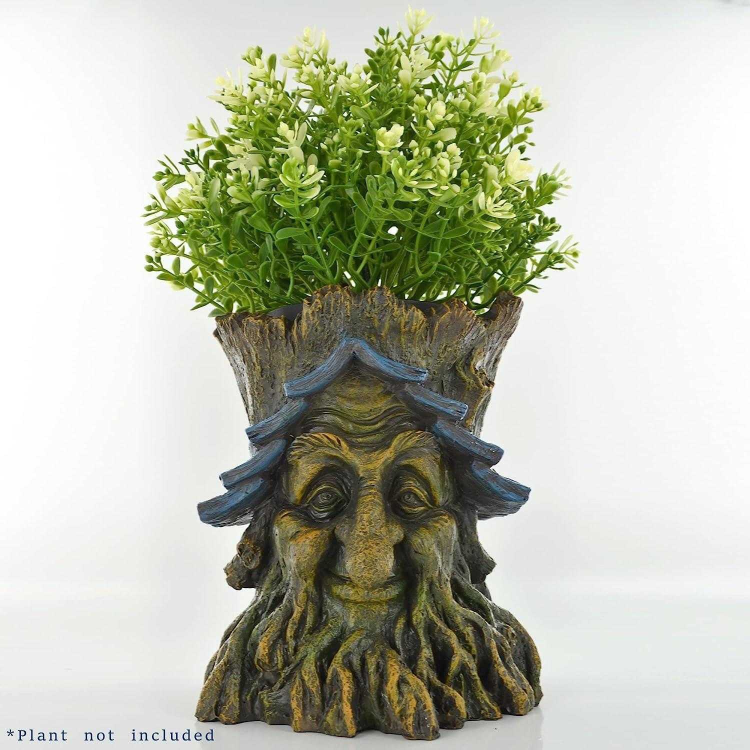 green man planter pot Lush Green Man Garden Ornament Tree Decor – OsirisTradingUK
