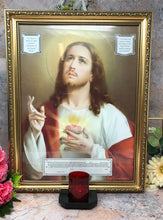 Load image into Gallery viewer, Large Electric Altar Sacred Heart of Jesus Religious Wall Decoration

