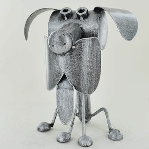 Modern Art Sculpture Metal Comical Dog Home Garden Decoration Ornament Statue-OsirisTradingUK