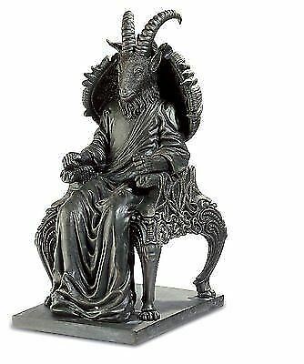 Satan on Throne Figurine Statue Gothic Horror Pagan God