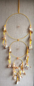 Native American Style Dream Catcher for Bedroom Wall Hanging Decorations Yellow