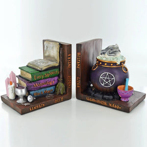 Witches Cauldron Book Ends Wicca Pagan Gift Altar Decoration Halloween-OsirisTradingUK