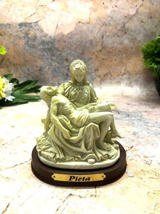 La Pieta Statue Of The Virgin Mary Holding Jesus Religious Resin Sculpture