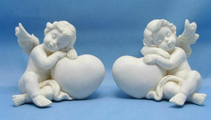 Guardian Angel Figurine Pair of Cherub Statue Ornament Sculpture Statue Figure