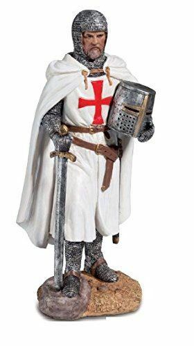 Templar Knight With Sword Figurine Statue Crusader Ornament Medieval Gift