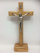 Load image into Gallery viewer, Olive Wood Crucifix Resin Corpus Christi Jesus Christ Cross Religious Ornament-OsirisTradingUK
