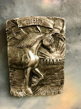 Load image into Gallery viewer, Litha Shire Horse Sabbat Animal Silver Coloured Wall Plaque Pagan Wiccan
