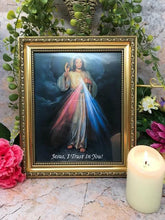 Load image into Gallery viewer, Laminated Framed Picture Divine Mercy Jesus Christianity Religious Decoration-OsirisTradingUK
