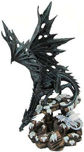 Dragons Wisdom Figurine Fantasy Sculpture Mythical Statue Gothic Dragon-OsirisTradingUK