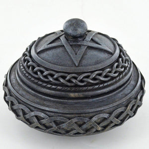 Celtic Round Pentagram Pot Wicca Pagan Box Secret Stash