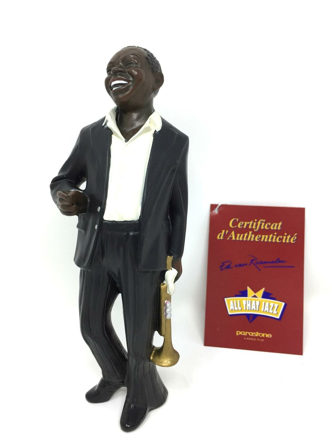 Trumpet Player Figurine Sculpture Jazz Blues Musician Brass Horn Player Statue