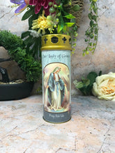 Load image into Gallery viewer, Our Lady of the Miraculous Grave Candle Windproof Cap Prayer Religious Graveside
