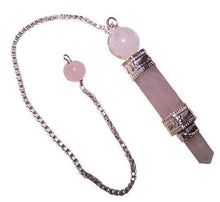 Load image into Gallery viewer, Rose Quartz Generator Wand Crystal Dowsing Pendulum Chakra Reiki Healing-OsirisTradingUK
