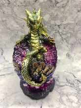 Load image into Gallery viewer, Whimsical Green Baby Dragon Hatchling Figurine Fantasy Art Statue Dragon Age
