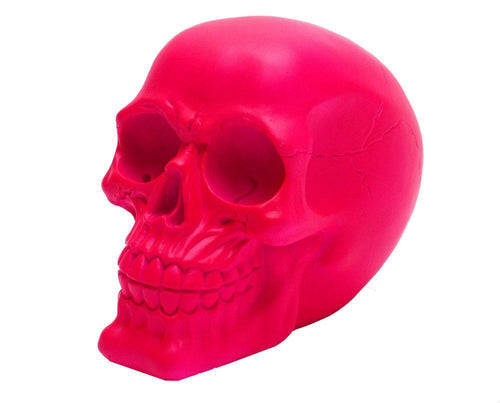 Pink Skull Ornament Figure Skulls Collection Sculpture Gothic Decor-OsirisTradingUK