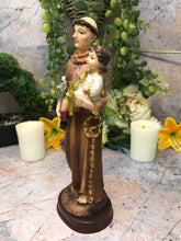 Load image into Gallery viewer, St Anthony with Baby Jesus Statue Religious Ornament Sculpture Catholic Figure
