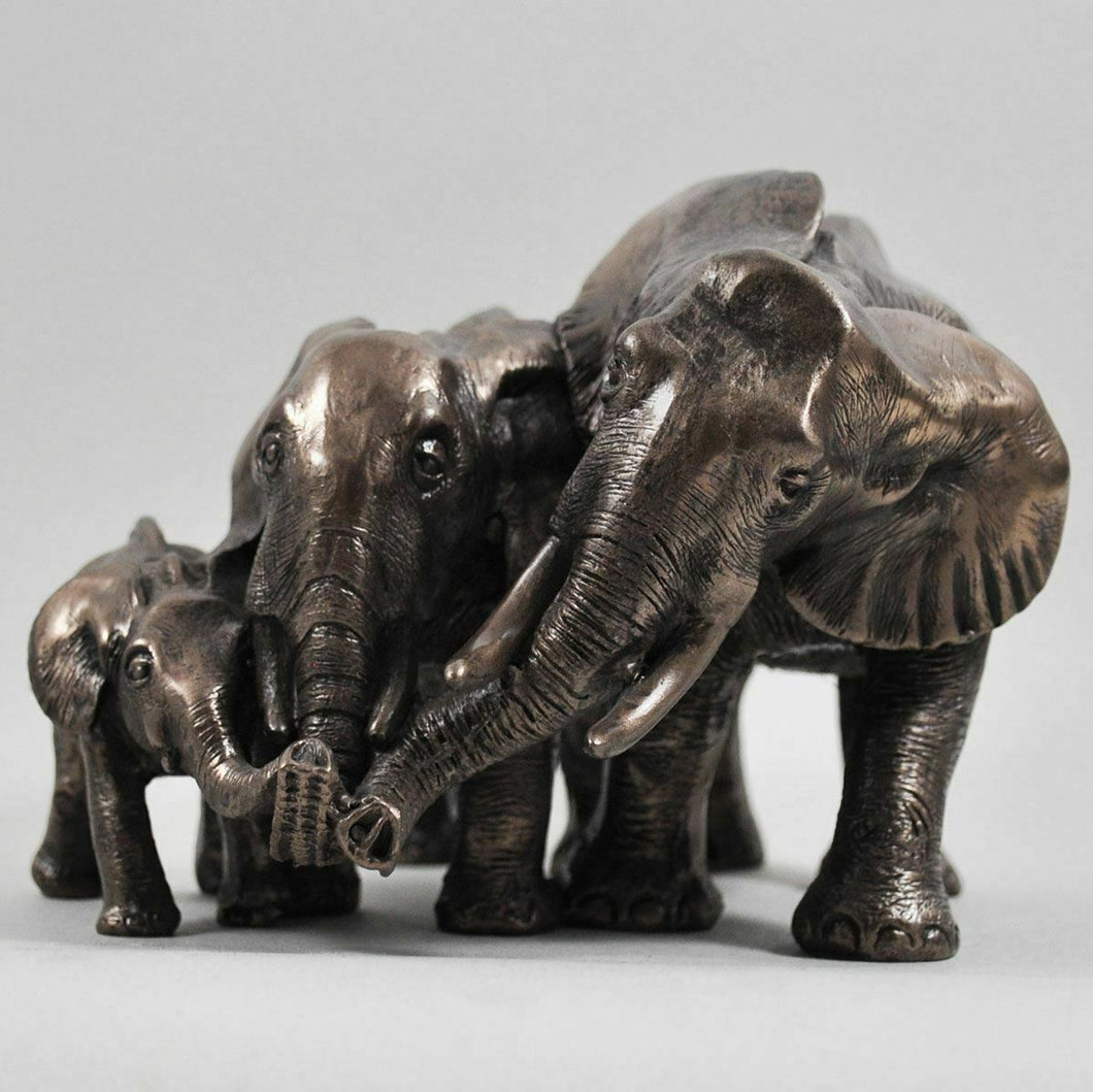 Family of African Elephant Bronze Statue Sculptures Figurines Figures Gifts