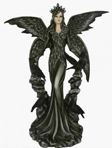 Large Dark Fallen Angel Sculpture Succubus Statue Night Creatures Witch Occult
