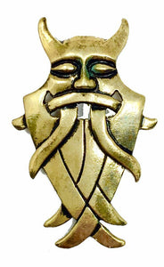 Antique Gold Effect Odin’s Mask for Cunning & Discretion Amulet Talisman Pendant