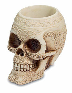 Gothic Skull Celtic Pen Pot Gothic Decor Halloween-OsirisTradingUK