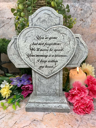 Memorial Graveside Peaceful Cross Sculpture Grave Garden Ornament-OsirisTradingUK