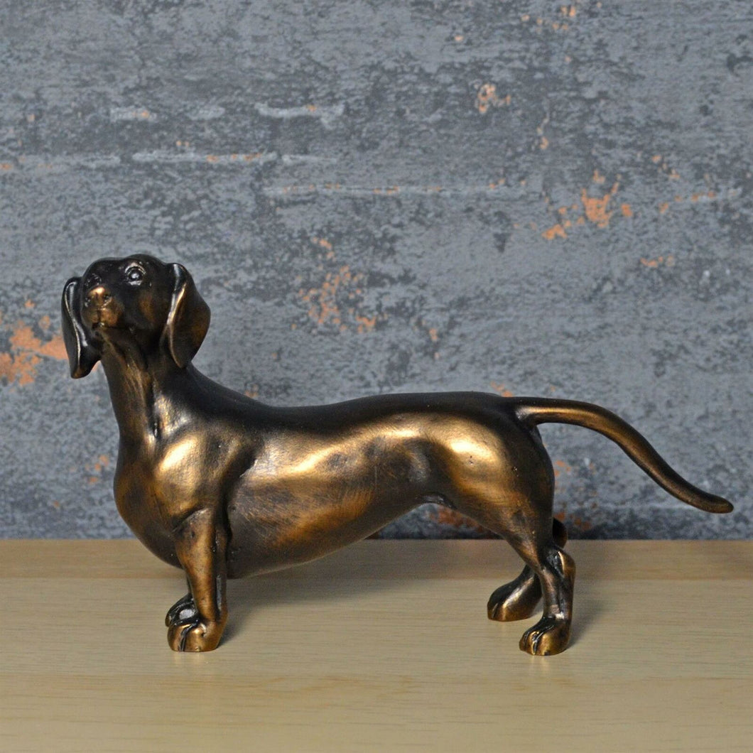 Dachshund Bronze Effect Statue Harriet Glen Sculpture Dog Ornament