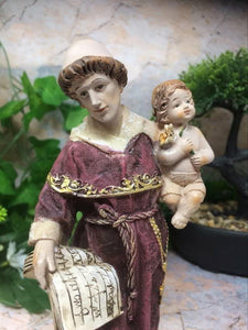 St Anthony and Baby Jesus Statue Religious Ornament Sculpture Catholic Figurine-OsirisTradingUK