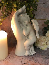 Load image into Gallery viewer, Beautiful Baby Resting in Hand Angel Cherub Ornament Mothers Grandma Present
