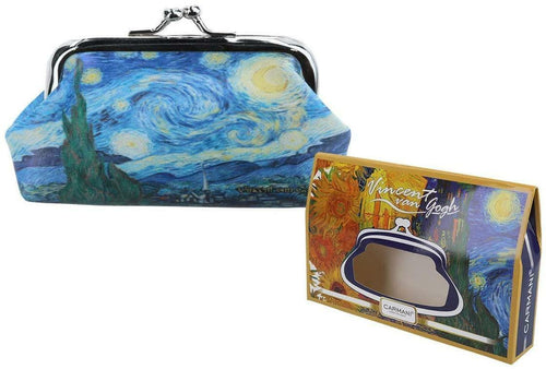 CARMANI Medium Ladies Clasp Coin Purse with Vincent Van Gogh