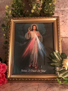 Laminated Framed Picture Divine Mercy Jesus Christianity Religious Decoration-OsirisTradingUK