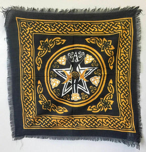 Celtic Triple Moon Goddess Altar Cloth Tarot Wiccan Supplies Pagan Wall Hanging