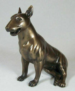 English Bull Terrier Bronze Figurine Dog Sculpture Pitbull Statue Ornament