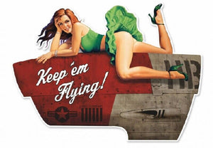 Pin Up Girls Retro Lady Vintage Style Metal Sign Plaque Man Cave Shed Bar Pub-OsirisTradingUK