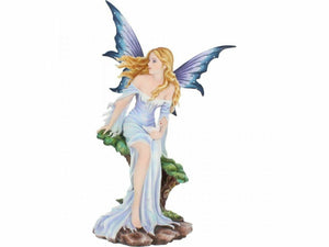 Large Midnight Fairy Resting Fantasy Sculpture Statue Ornament 46 cm