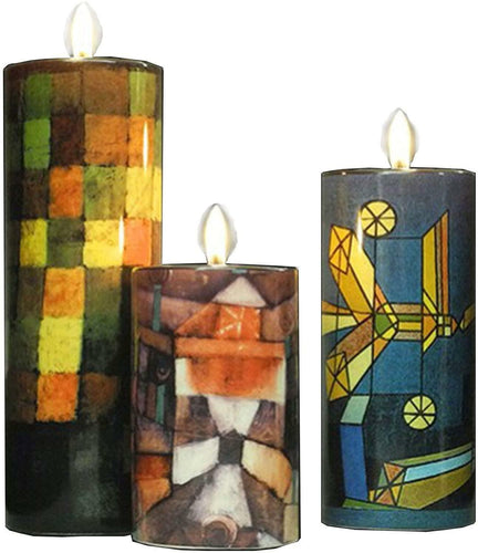 Paul Klee Ancient Sound Air Dragon Rose Garden Candle Holders-OsirisTradingUK