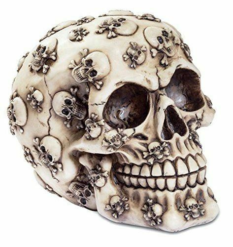 Alchemy Skull Decorated with Skulls Gothic Figure Statue Ornament-OsirisTradingUK