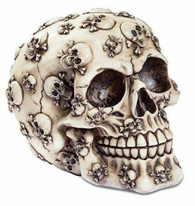 Alchemy Skull Decorated with Skulls Gothic Figure Statue Ornament