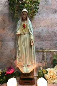 Large Sculpture Blessed Sacred Heart of Mary Statue Ornament Figurine
