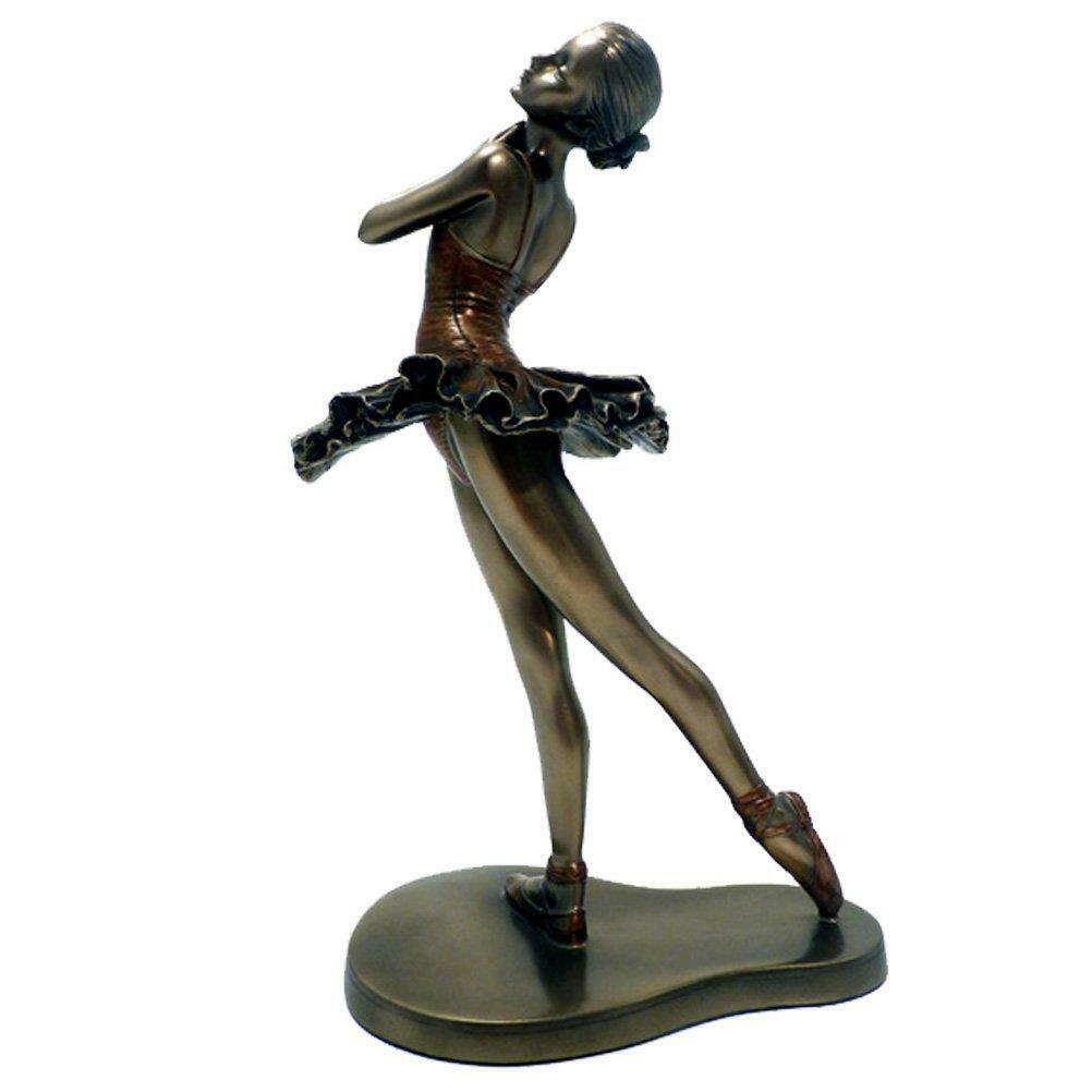 Art Deco Bronze Ballet Figurine Sculpture Ballerina Statue Ornament Figure