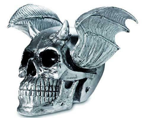 Horned Demon Devil Skull Figurine Statue Ornament Gothic Style Sculpture-OsirisTradingUK
