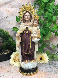 Our Lady of Mount Carmel Virgin Mary Sculpture Statue Religious Ornament-OsirisTradingUK